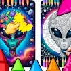 Aliens - Coloring Galaxy Page