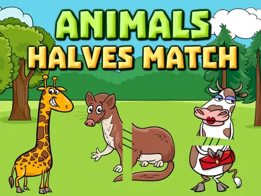 Animals Halves Match