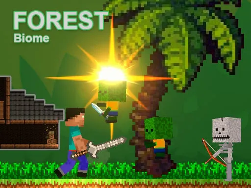 Noob vs Zombies - Forest biome