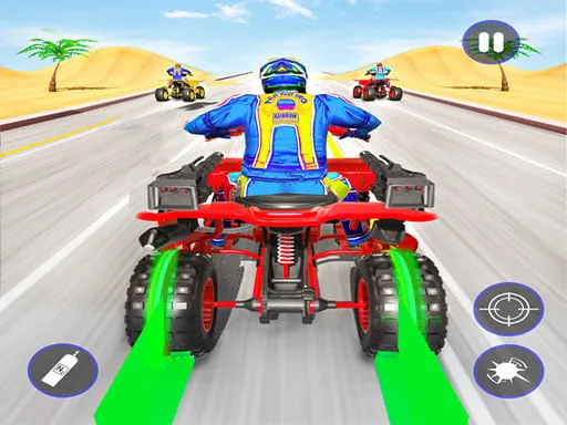 Quad Bike Traffic Shooting Games 2020: Bike Games